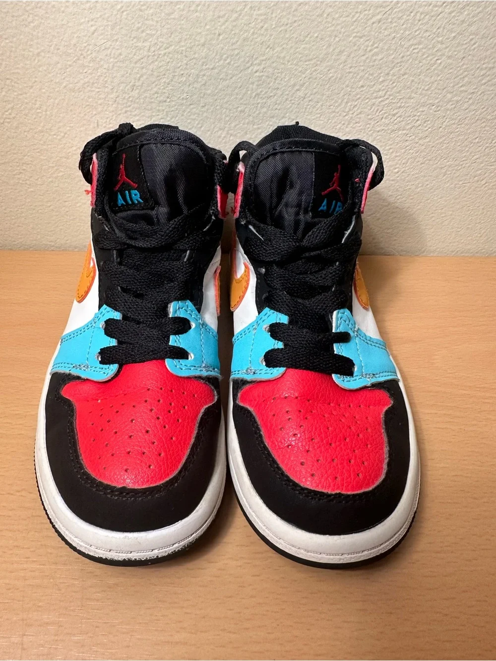 Jordan 1 Mid Bred Multi-Color Little Kids Shoes Size 11C